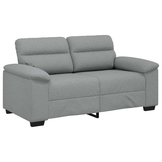 2-sitssoffa ljusgrå 160x81x84 cm tyg