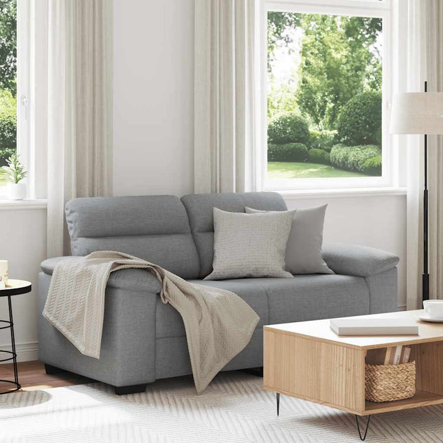 2-sitssoffa ljusgrå 160x81x84 cm tyg