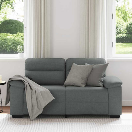 2-sitssoffa mörkgrå 160x81x84 cm tyg