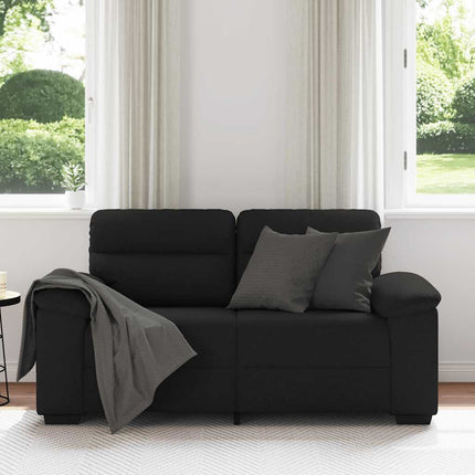 2-sitssoffa svart 160x81x84 cm tyg