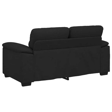 2-sitssoffa svart 160x81x84 cm tyg