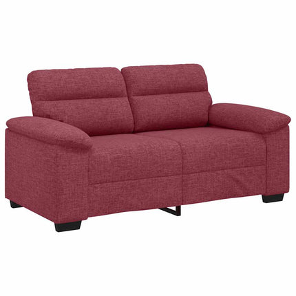 2-sitssoffa vinröd 160x81x84 cm tyg