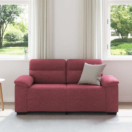 2-sitssoffa vinröd 160x81x84 cm tyg