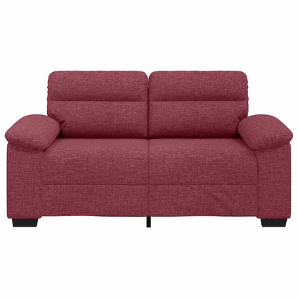 2-sitssoffa vinröd 160x81x84 cm tyg