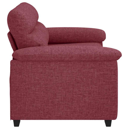 2-sitssoffa vinröd 160x81x84 cm tyg