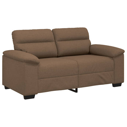 2-sitssoffa brun 160x81x84 cm tyg