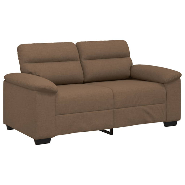 2-sitssoffa brun 160x81x84 cm tyg