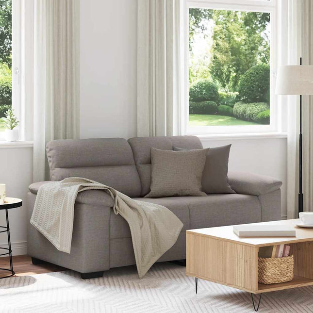 2-sitssoffa taupe 160x81x84 cm tyg
