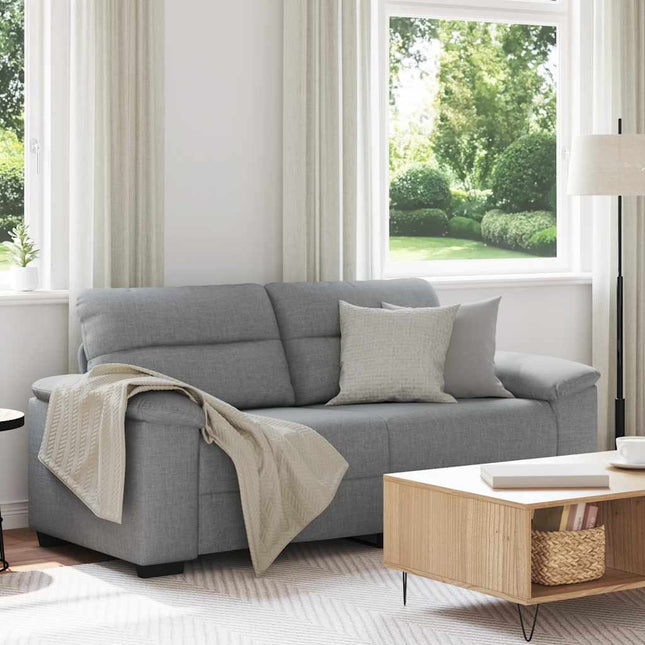 2-sitssoffa ljusgrå 180x81x84 cm tyg