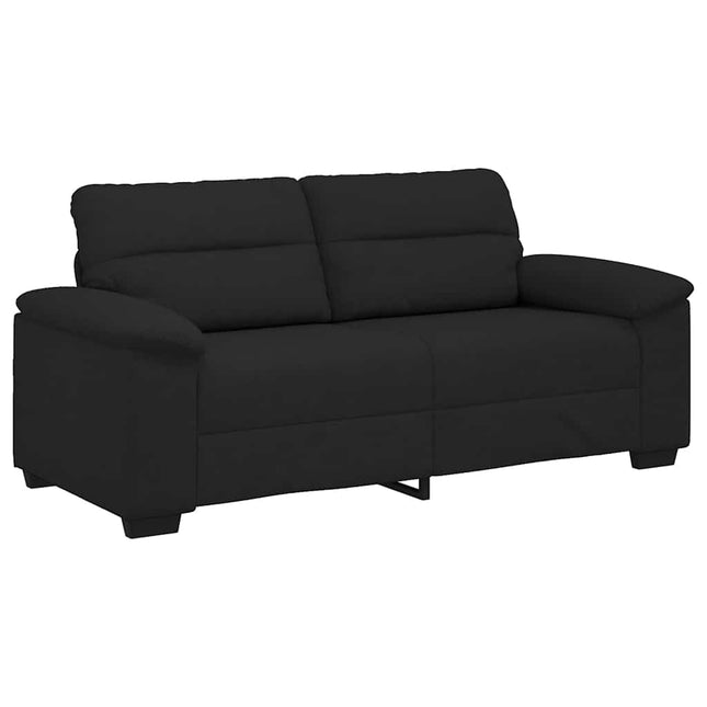 2-sitssoffa svart 180x81x84 cm tyg