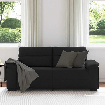 2-sitssoffa svart 180x81x84 cm tyg
