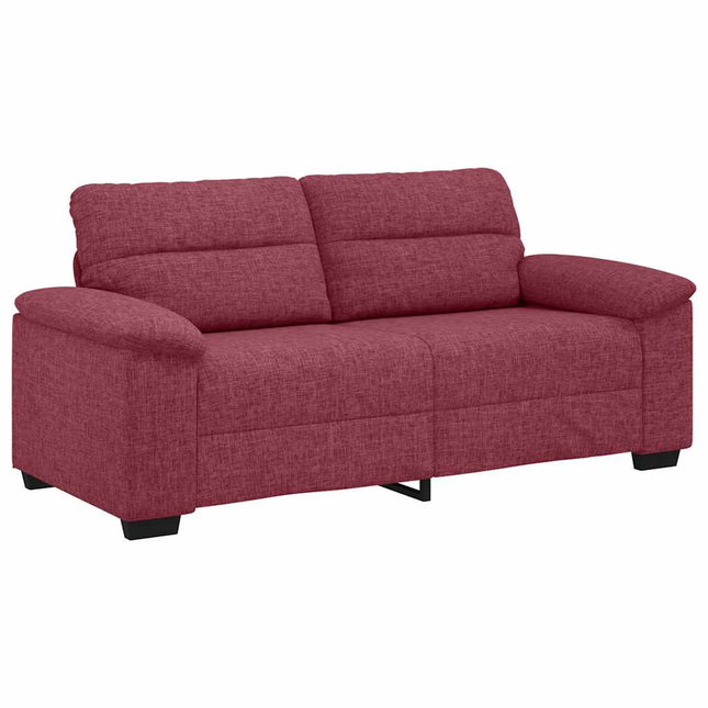 2-sitssoffa vinröd 180x81x84 cm tyg