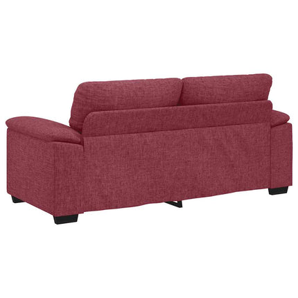 2-sitssoffa vinröd 180x81x84 cm tyg