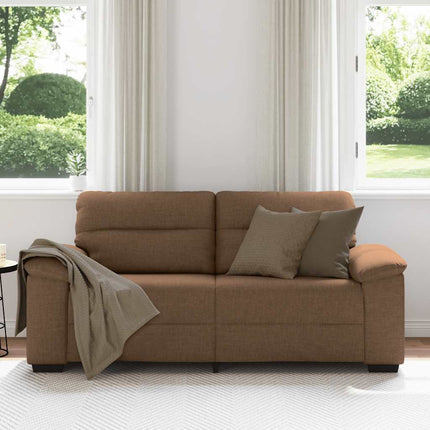 2-sitssoffa brun 180x81x84 cm tyg