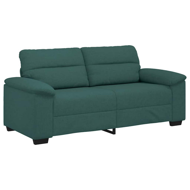 2-sitssoffa mörkgrön 180x81x84 cm tyg