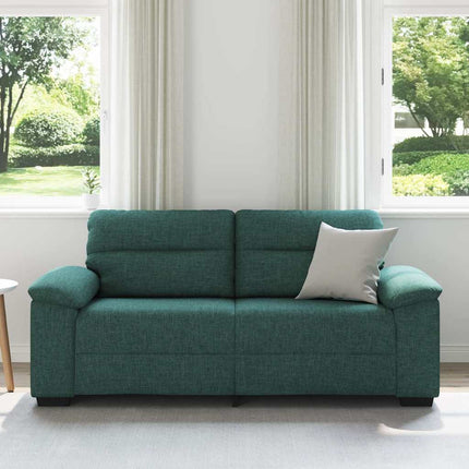 2-sitssoffa mörkgrön 180x81x84 cm tyg