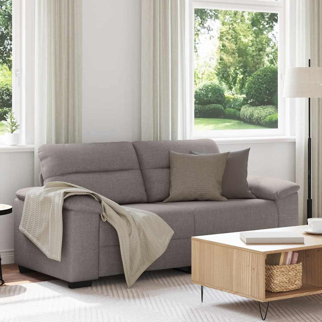 2-sitssoffa taupe 180x81x84 cm tyg