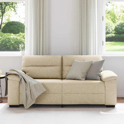 2-sitssoffa krämfärgad 180x81x84 cm tyg