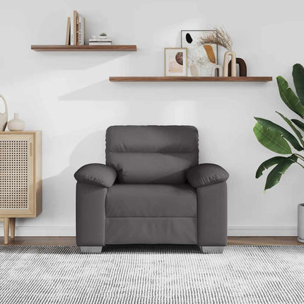Soffa grå 100x81x84 cm konstläder