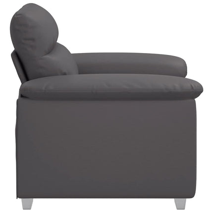 Soffa grå 100x81x84 cm konstläder