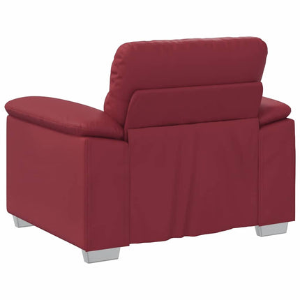 Soffa vinröd 100x81x84 cm konstläder