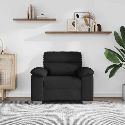 Soffstol svart 100x81x84 cm konstläder
