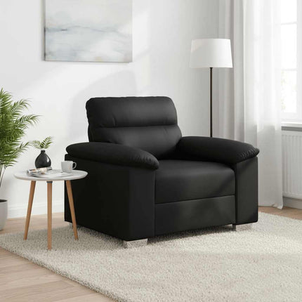 Soffstol svart 100x81x84 cm konstläder