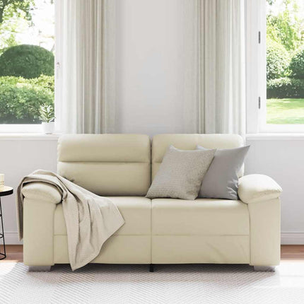 2-sitssoffa krämfärgad 160x81x84 cm konstläder