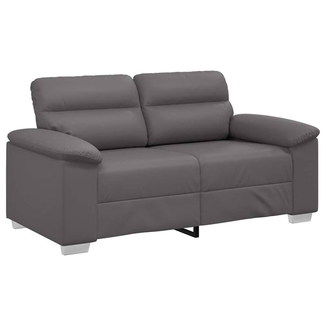 2-sitssoffa grå 160x81x84 cm konstläder