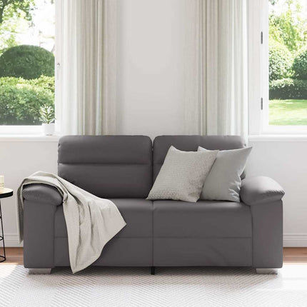 2-sitssoffa grå 160x81x84 cm konstläder
