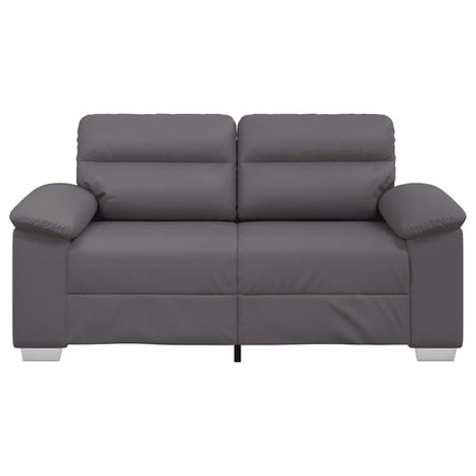 2-sitssoffa grå 160x81x84 cm konstläder