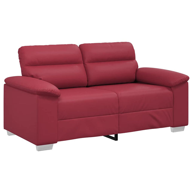 2-sitssoffa vinröd 160x81x84 cm konstläder