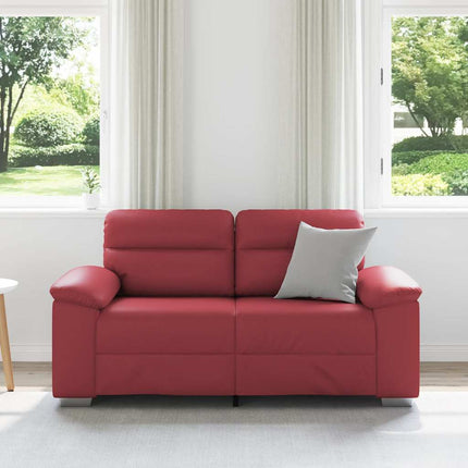 2-sitssoffa vinröd 160x81x84 cm konstläder