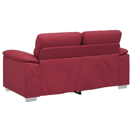 2-sitssoffa vinröd 160x81x84 cm konstläder
