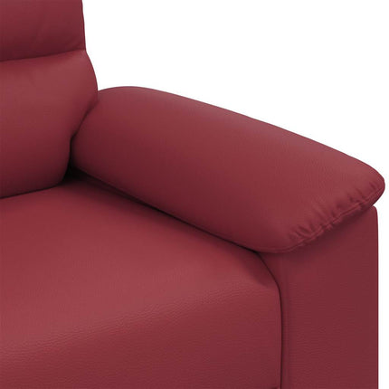 2-sitssoffa vinröd 160x81x84 cm konstläder