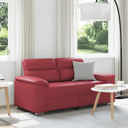2-sitssoffa vinröd 160x81x84 cm konstläder