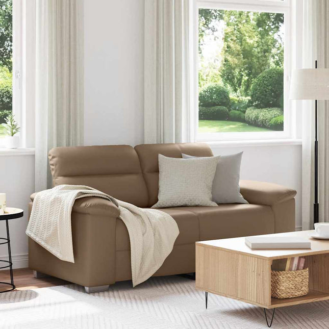 2-sitssoffa cappuccino 160x81x84 cm konstläder