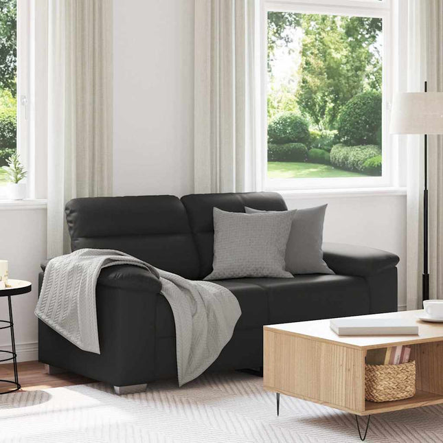 2-sitssoffa svart 160x81x84 cm konstläder