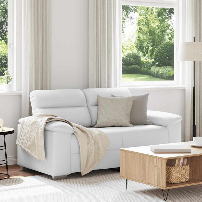 2-sitssoffa vit 160x81x84 cm konstläder