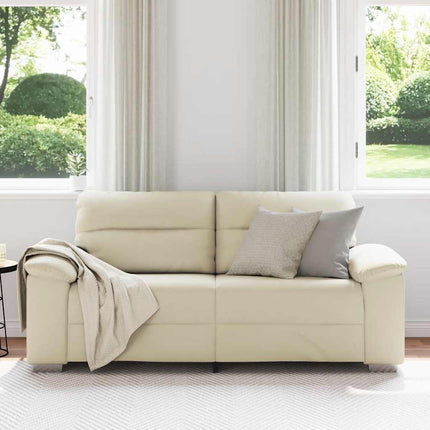 2-sitssoffa krämfärgad 180x81x84 cm konstläder