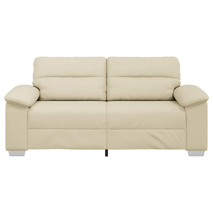 2-sitssoffa krämfärgad 180x81x84 cm konstläder
