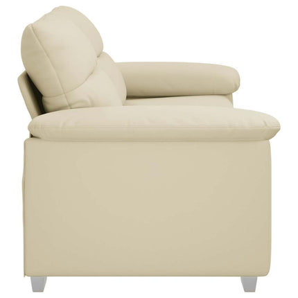 2-sitssoffa krämfärgad 180x81x84 cm konstläder