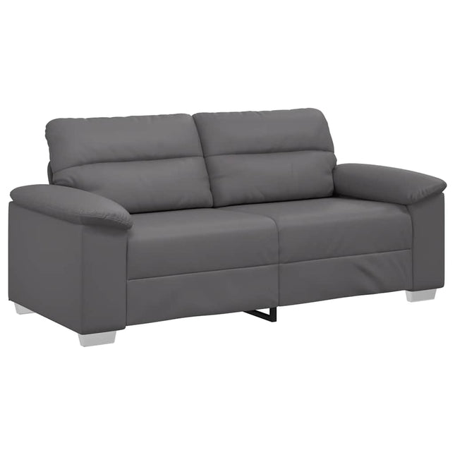 2-sitssoffa grå 180x81x84 cm konstläder