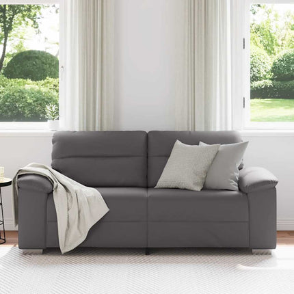 2-sitssoffa grå 180x81x84 cm konstläder