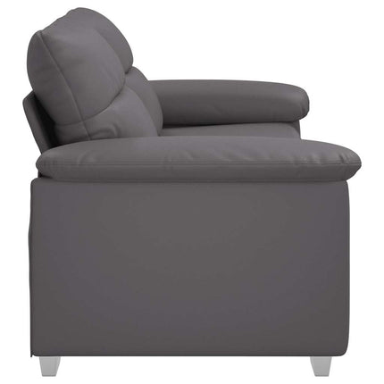 2-sitssoffa grå 180x81x84 cm konstläder