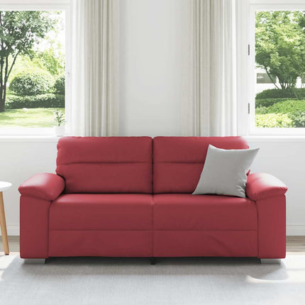 2-sitssoffa vinröd 180x81x84 cm konstläder