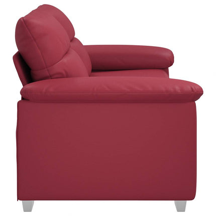 2-sitssoffa vinröd 180x81x84 cm konstläder