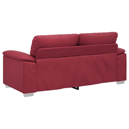 2-sitssoffa vinröd 180x81x84 cm konstläder