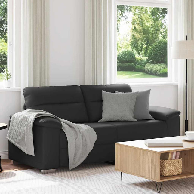 2-sitssoffa svart 180x81x84 cm konstläder