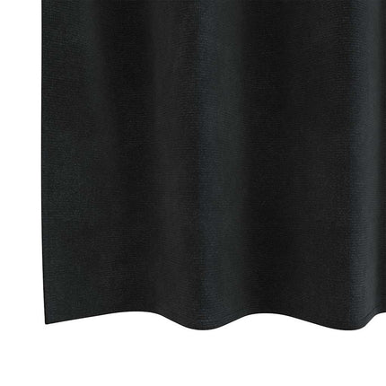 Mörkläggningsgardiner 2 pcs Svart 140 x 140 cm Sammet